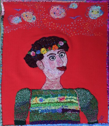 "La fiancée couronnée" başlıklı Tekstil Sanatı Apignat tarafından, Orijinal sanat, İplik