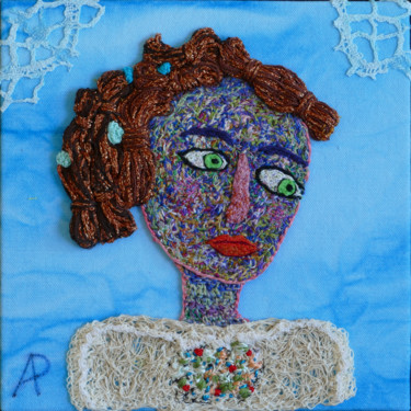 Art textile intitulée "Naomi" par Apignat, Œuvre d'art originale, Fil
