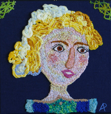 Textile Art titled "Marilyn" by Apignat, Original Artwork, Thread