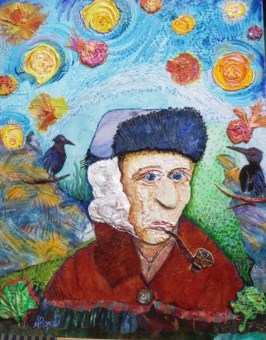 Painting titled "Vincent en voie de…" by Apignat, Original Artwork