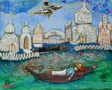 Peinture intitulée "Rondodo Veneziano" par Apignat, Œuvre d'art originale
