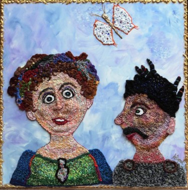 Textile Art titled "othello-et-desdemon…" by Apignat, Original Artwork