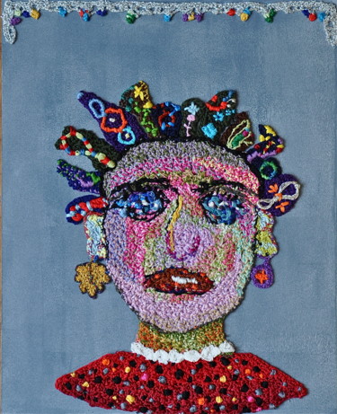 Art textile intitulée "la dame de S" par Apignat, Œuvre d'art originale