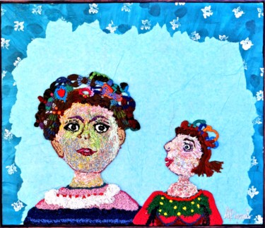 Arte textil titulada "a-la-fenetre.jpg" por Apignat, Obra de arte original