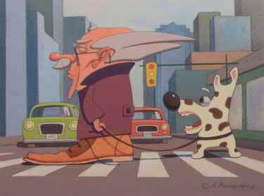 Old age Peinture intitulée "Old age" par Andrey Pingachev, Œuvre d'art originale, Acrylique