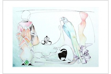 Рисунок под названием "La bicyclette chino…" - Alexandre Podgorny, Подлинное произведение искусства, Другой