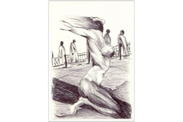 Drawing titled "Calvaire" by Alexandre Podgorny, Original Artwork, Other