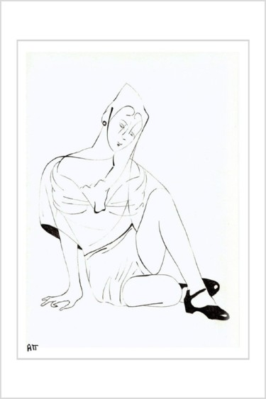 Drawing titled "Chaussure à son pied" by Alexandre Podgorny, Original Artwork