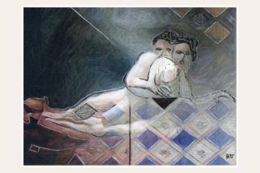 Malerei mit dem Titel "Les vieux amants" von Alexandre Podgorny, Original-Kunstwerk