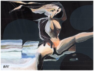 Peinture intitulée "La déchiqueteuse de…" par Alexandre Podgorny, Œuvre d'art originale, Aquarelle