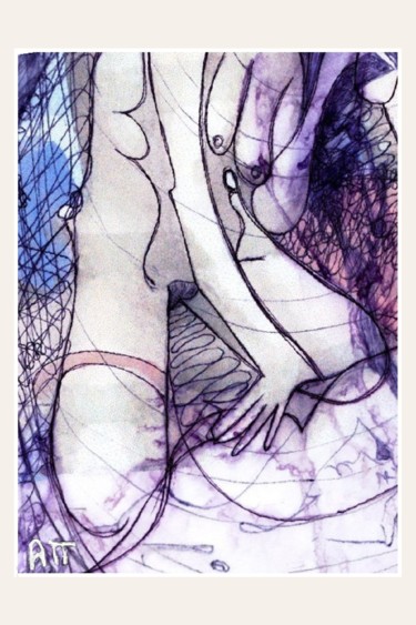 Malerei mit dem Titel "Narcisse" von Alexandre Podgorny, Original-Kunstwerk, Tinte