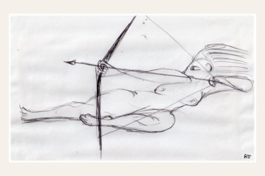 Dessin intitulée "Nuage en embuscade" par Alexandre Podgorny, Œuvre d'art originale