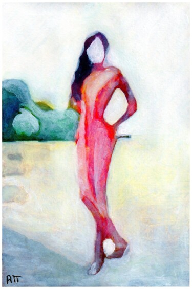 Peinture intitulée "Peau-Rouge habitée…" par Alexandre Podgorny, Œuvre d'art originale, Acrylique