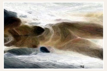Peinture intitulée "Bord de mer gris et…" par Alexandre Podgorny, Œuvre d'art originale