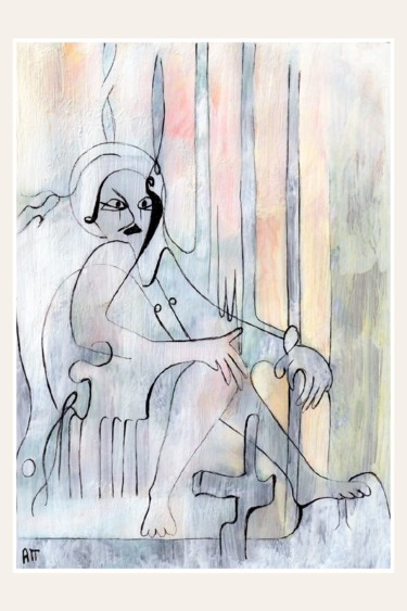 Schilderij getiteld "Le sultan" door Alexandre Podgorny, Origineel Kunstwerk, Acryl