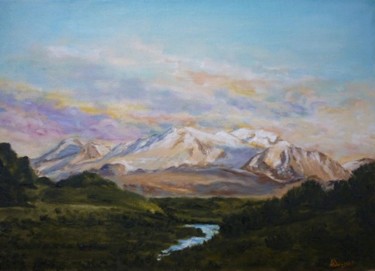 Painting titled "Табын-Богдо-Ола" by Alexander Tsygankov, Original Artwork, Oil