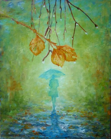 Pintura titulada "Осень..." por Alexander Tsygankov, Obra de arte original, Oleo