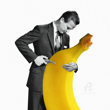 Digital Arts titled "La banane" by Apollloneva (Viktoria S.), Original Artwork, Photo Montage