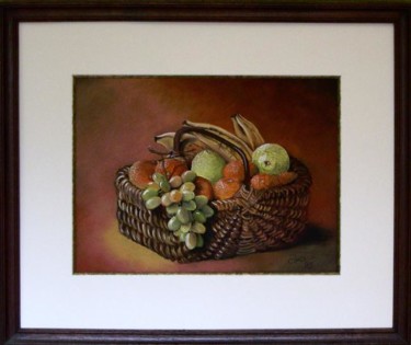Drawing titled "Fruits d'automne III" by Annick Potier, Original Artwork, Other