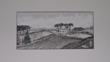 Drawing titled "à la Garnache (lavi…" by Annick Potier, Original Artwork