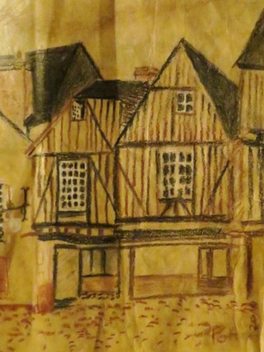 Drawing titled "Place Saint Pierre…" by Annick Potier, Original Artwork