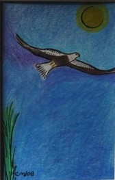 Painting titled "Eagle With Sweet Gr…" by Catherine Meyers, Original Artwork