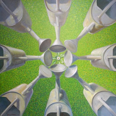 Malerei mit dem Titel "L'écologie USA, arr…" von Applestrophe, Original-Kunstwerk, Acryl