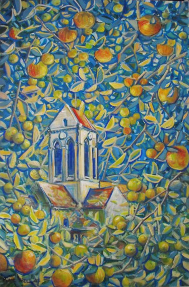 Malerei mit dem Titel "Fruit Vincent van G…" von Applestrophe, Original-Kunstwerk, Acryl