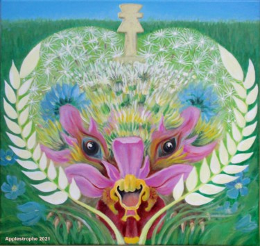 PNR VEXIN-FRANÇAIS, HÉRISSONS CŒUR Peinture intitulée "PNR VEXIN-FRANÇAIS,…" par Applestrophe, Œuvre d'art originale, Acrylique