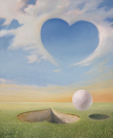 Painting titled "Golf Attraction Vex…" by Applestrophe, Original Artwork, Acrylic