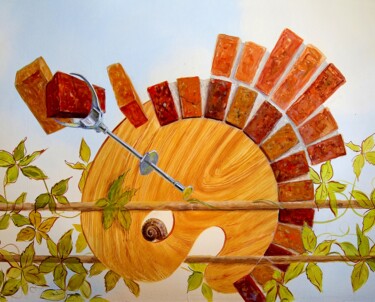 Peinture intitulée "Décors sur le plafo…" par Applestrophe, Œuvre d'art originale, Acrylique