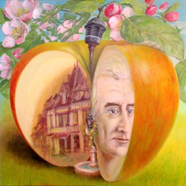 Painting titled "Maurice Ravel en cœ…" by Applestrophe, Original Artwork, Acrylic