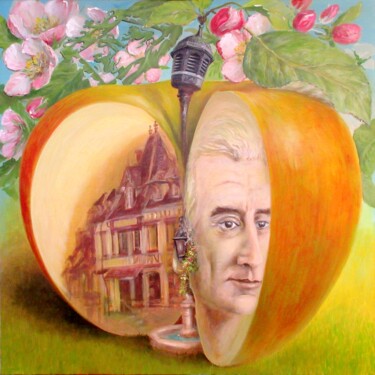 Malerei mit dem Titel "Maurice Ravel en cœ…" von Applestrophe, Original-Kunstwerk, Acryl