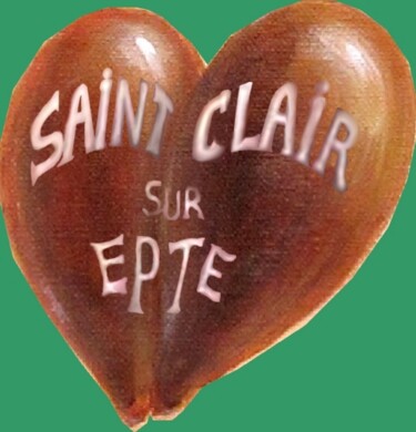 Pintura titulada "Saint-Clair-sur-Ept…" por Applestrophe, Obra de arte original, Acrílico