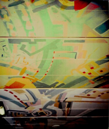 Peinture intitulée "Décors sur ce plafo…" par Applestrophe, Œuvre d'art originale, Huile