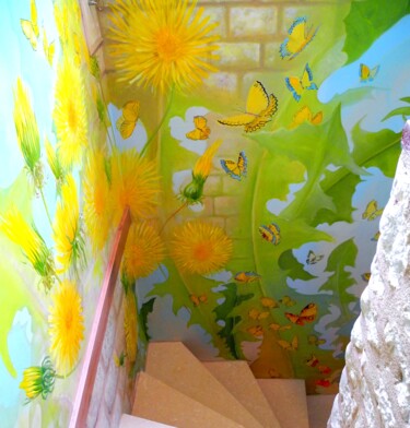 绘画 标题为“DÉCORS en ce escali…” 由Applestrophe, 原创艺术品, 丙烯