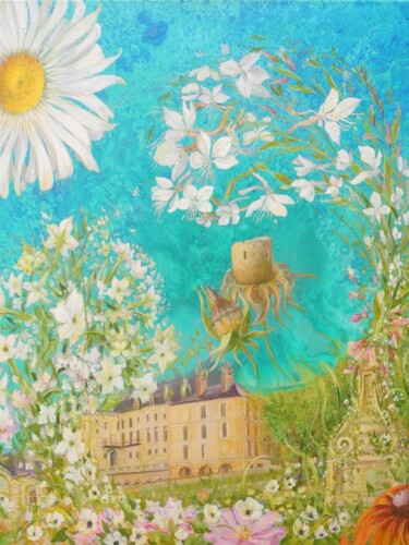 Pintura intitulada "Château, à LA ROCHE…" por Applestrophe, Obras de arte originais, Acrílico