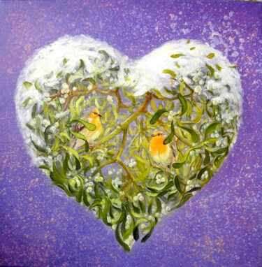 Schilderij getiteld "En Dandelion, Famil…" door Applestrophe, Origineel Kunstwerk, Acryl