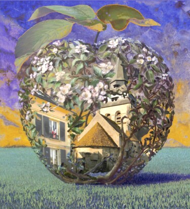 Pittura intitolato "Carte de vœux Bonne…" da Applestrophe, Opera d'arte originale, Acrilico
