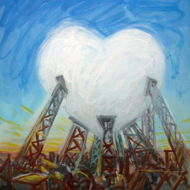 Peinture intitulée "Cœur solide (2007)…" par Applestrophe, Œuvre d'art originale, Acrylique Monté sur artwork_cat.