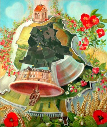 Painting titled "Mariage maire de Va…" by Applestrophe, Original Artwork, Acrylic