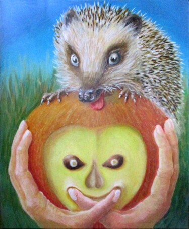 Pintura titulada "Donc les hérissons…" por Applestrophe, Obra de arte original, Acrílico