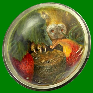 Peinture intitulée "LOUPE D'UN ANIMAL D…" par Applestrophe, Œuvre d'art originale, Acrylique