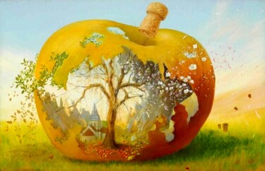 Malerei mit dem Titel "Message visuel de l…" von Applestrophe, Original-Kunstwerk, Acryl