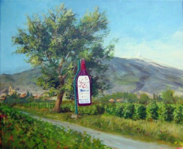 Painting titled "Mont Ventoux, Bédoi…" by Applestrophe, Original Artwork, Acrylic