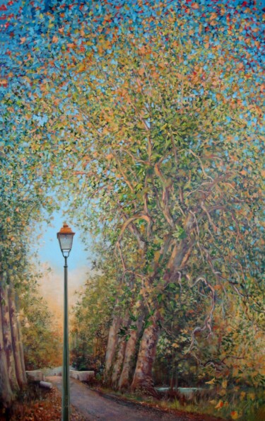 Ce pont de l'Epte à Montreuil-sur-Epte Peinture intitulée "Ce pont de l'Epte à…" par Applestrophe, Œuvre d'art originale, Acrylique