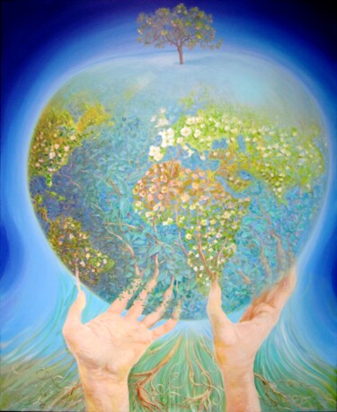 Peinture intitulée "Fête La Planète à C…" par Applestrophe, Œuvre d'art originale, Acrylique
