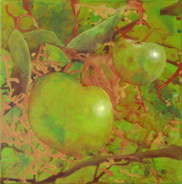 Painting titled "Beaux tableaux pomm…" by Applestrophe, Original Artwork, Acrylic