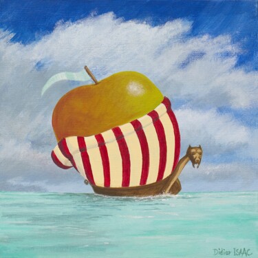 Schilderij getiteld "DIDIER ISAAC, pomme…" door Applestrophe, Origineel Kunstwerk, Acryl