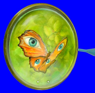 Schilderij getiteld "Papillonnante de lo…" door Applestrophe, Origineel Kunstwerk, pigmenten